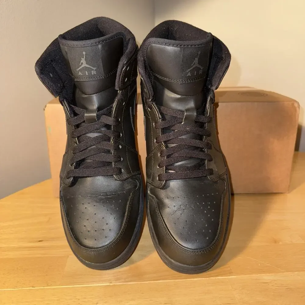 Size 11.5 Air Jordan 1 Mid Triple Black No Box
